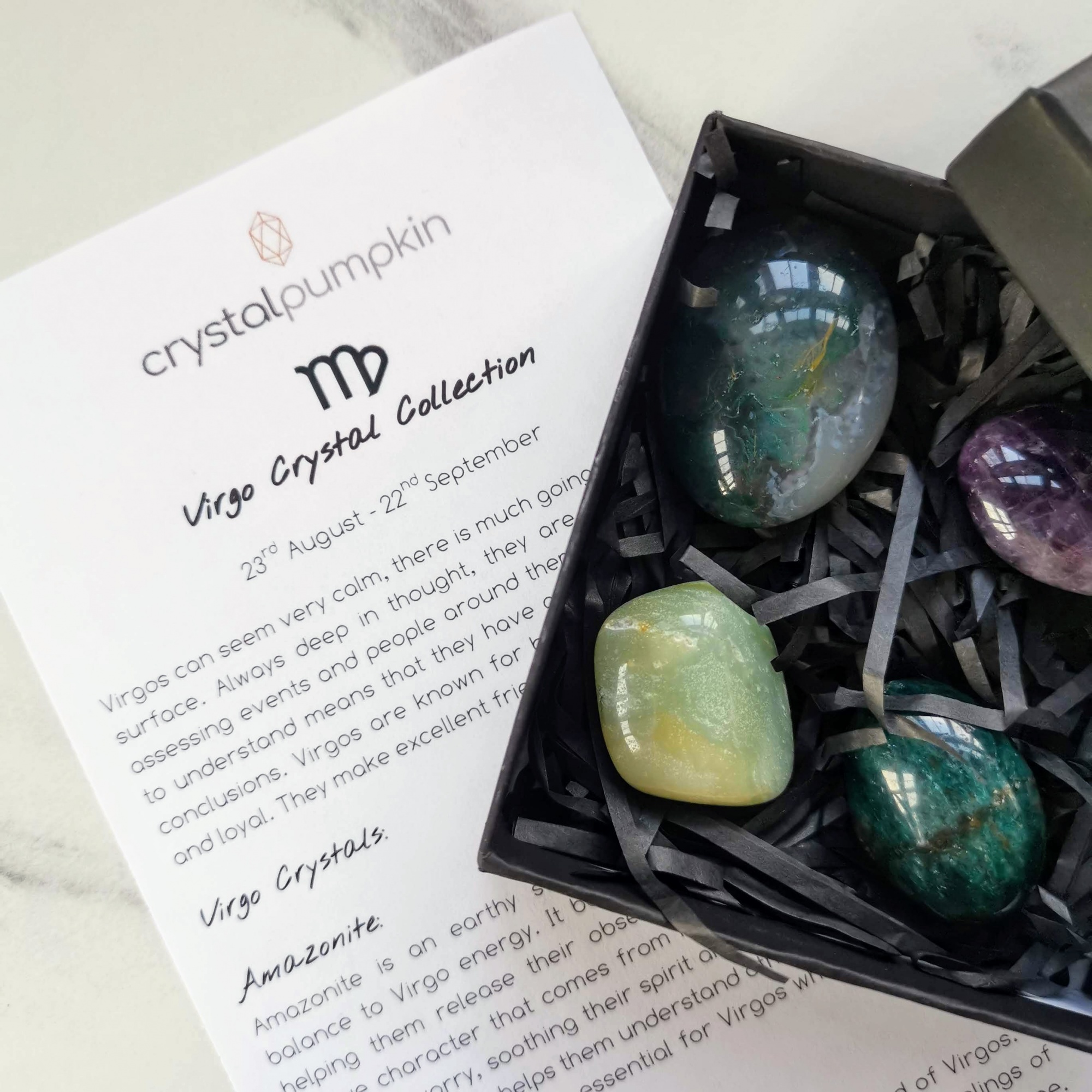 Virgo Gemstone Crystal Set